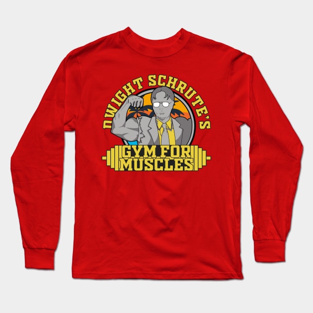 Dwight Schrute S Gym For Muscles Long Sleeve T-Shirt by sagitarius